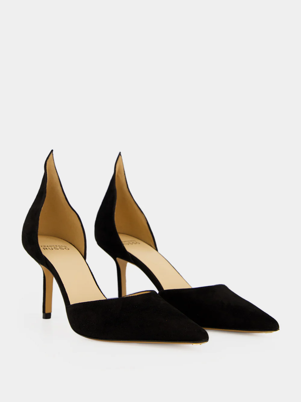 Black Suede High Back Pumps - Image 3