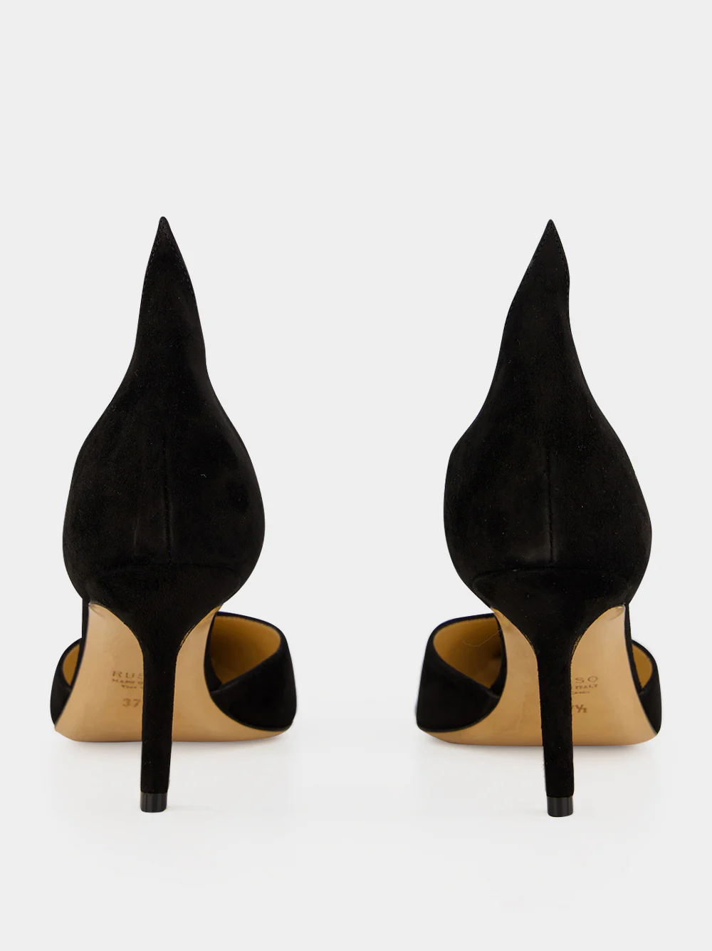 Black Suede High Back Pumps - Image 5