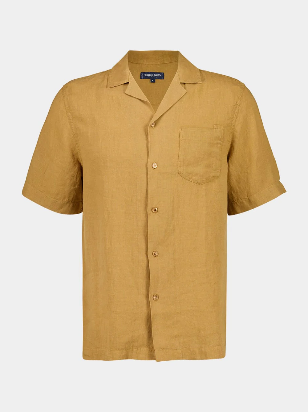 Almond Angelo Linen Camp Collar Shirt