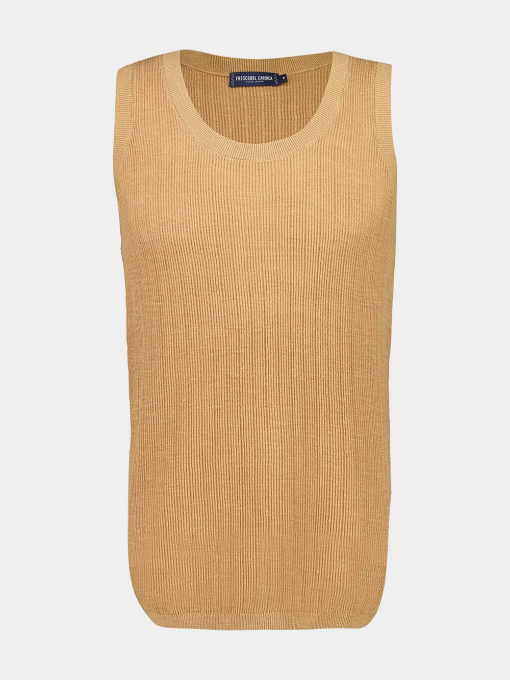 Beige Prado Ribbed Cotton Vest