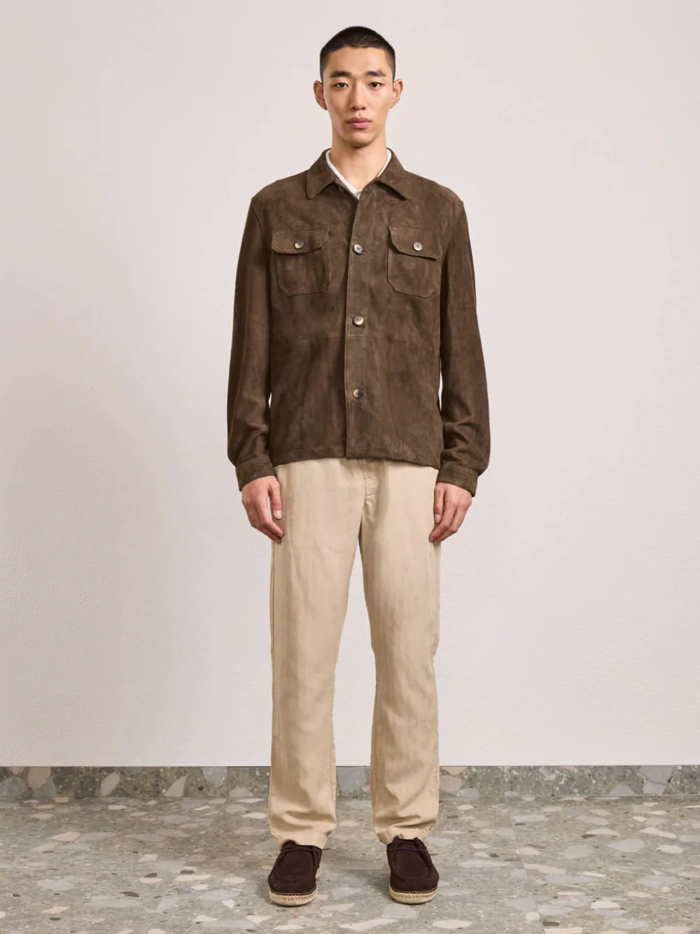 Brown Ravi Suede Overshirt - Image 2
