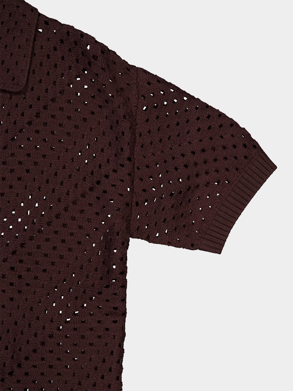 Cacao Brown Pinto Crochet Cardigan - Image 4
