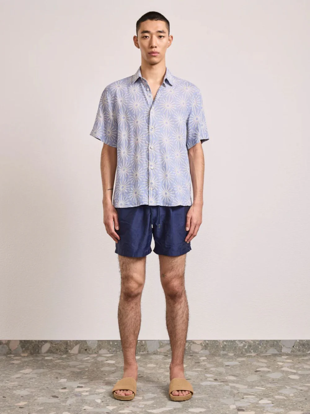 Chambray Blue Castro Linen Shirt