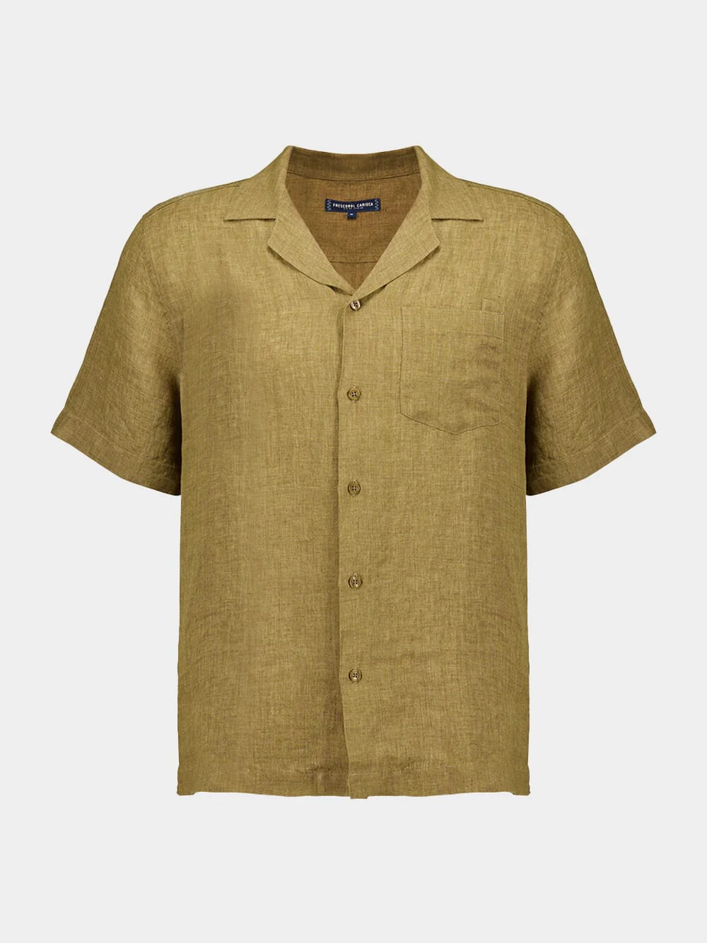 Angelo Khaki Brown Linen Shirt