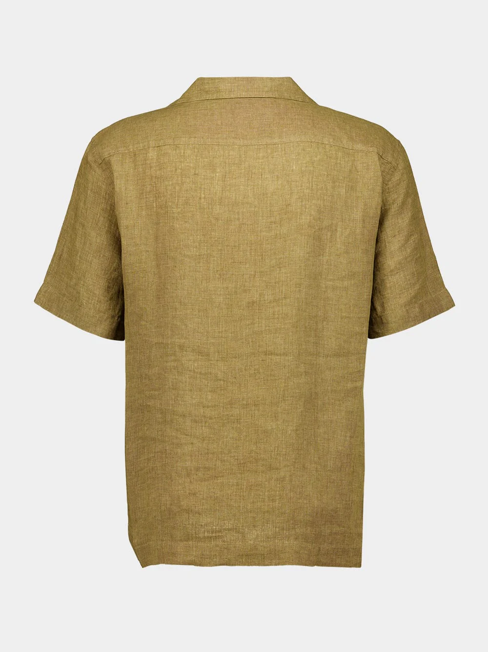Angelo Khaki Brown Linen Shirt - Image 2