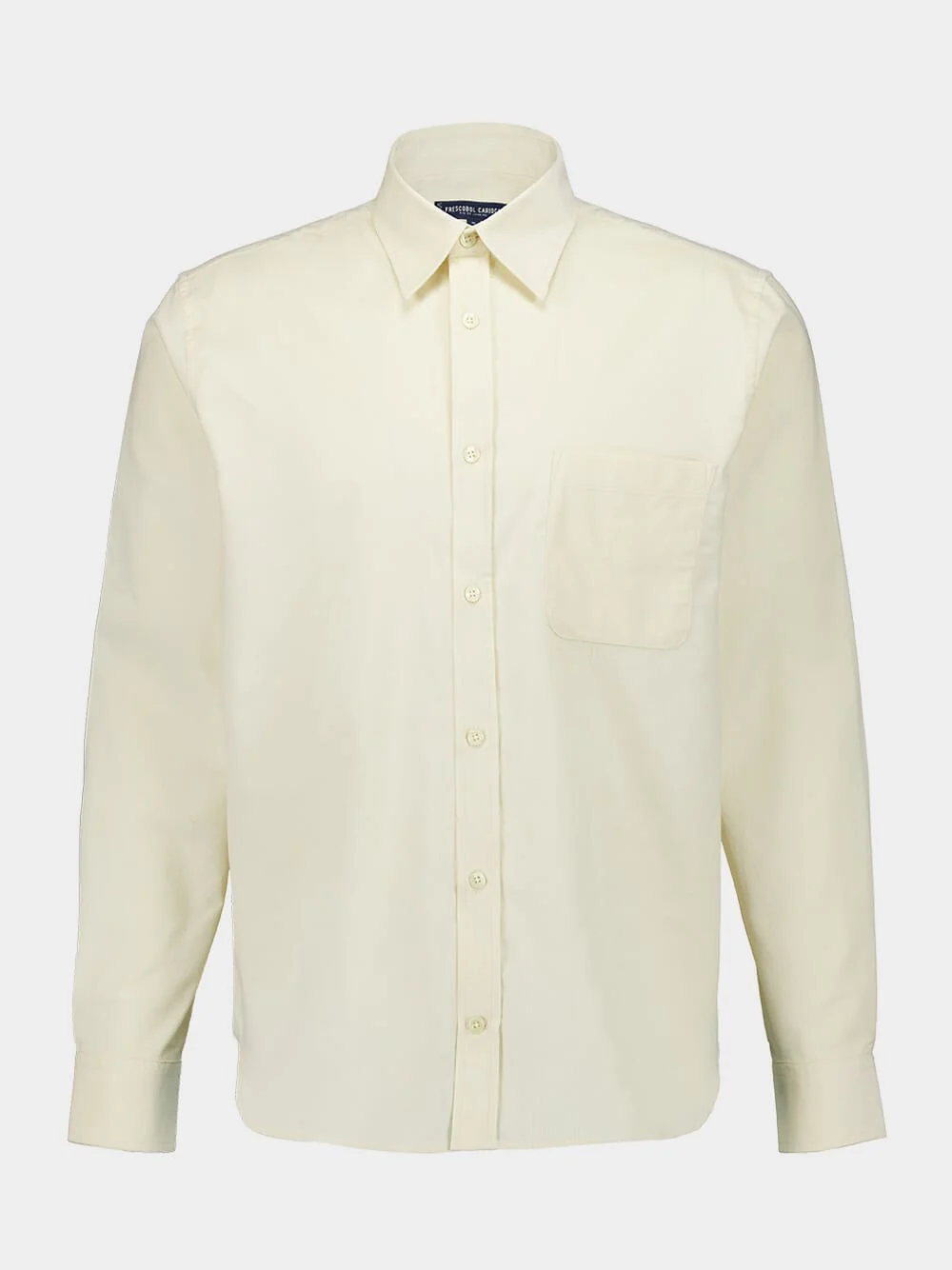 Beige Relaxed Fit Baby Cord Cotton Shirt
