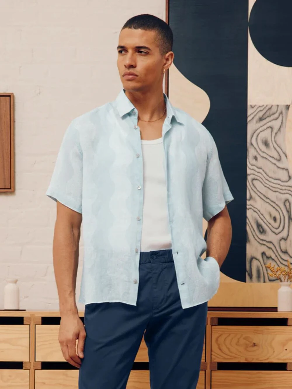 Cabana Stripe Castro Linen Shirt