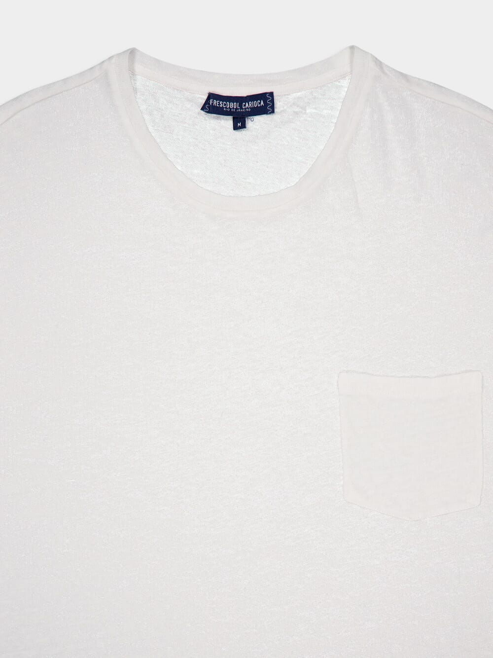 Carmo Linen Jersey White T-Shirt - Image 3