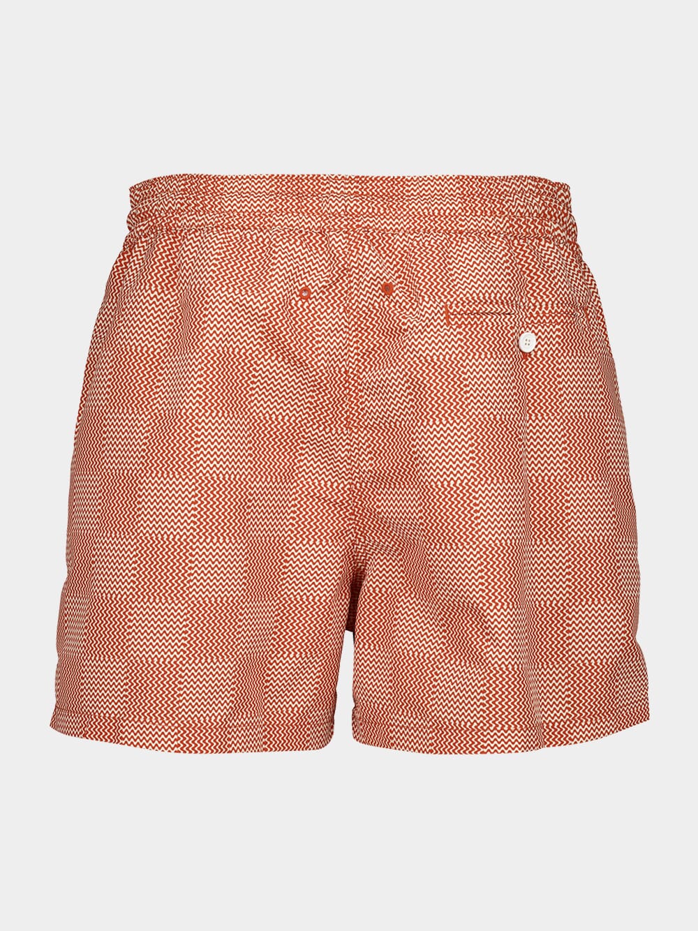 Check Print Orange Swim Shorts - Image 2