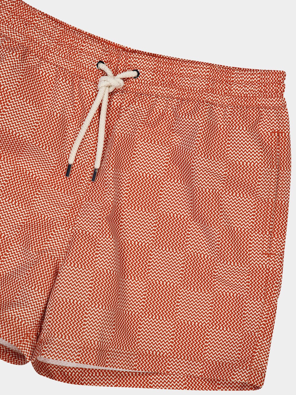 Check Print Orange Swim Shorts - Image 3