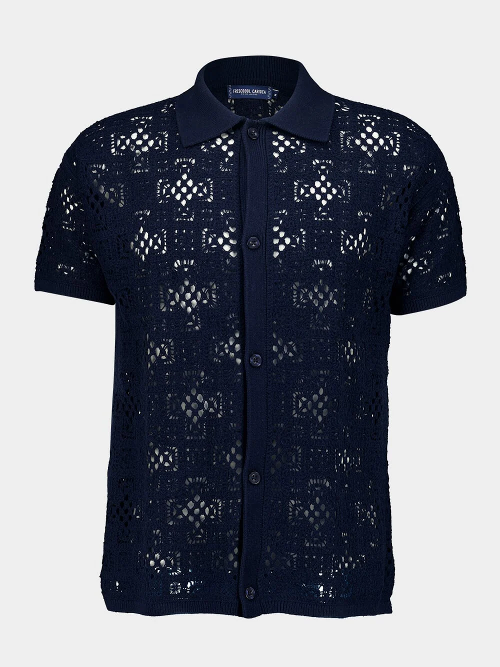 Navy Angra Clube Raul Crochet Cardigan - Image 2