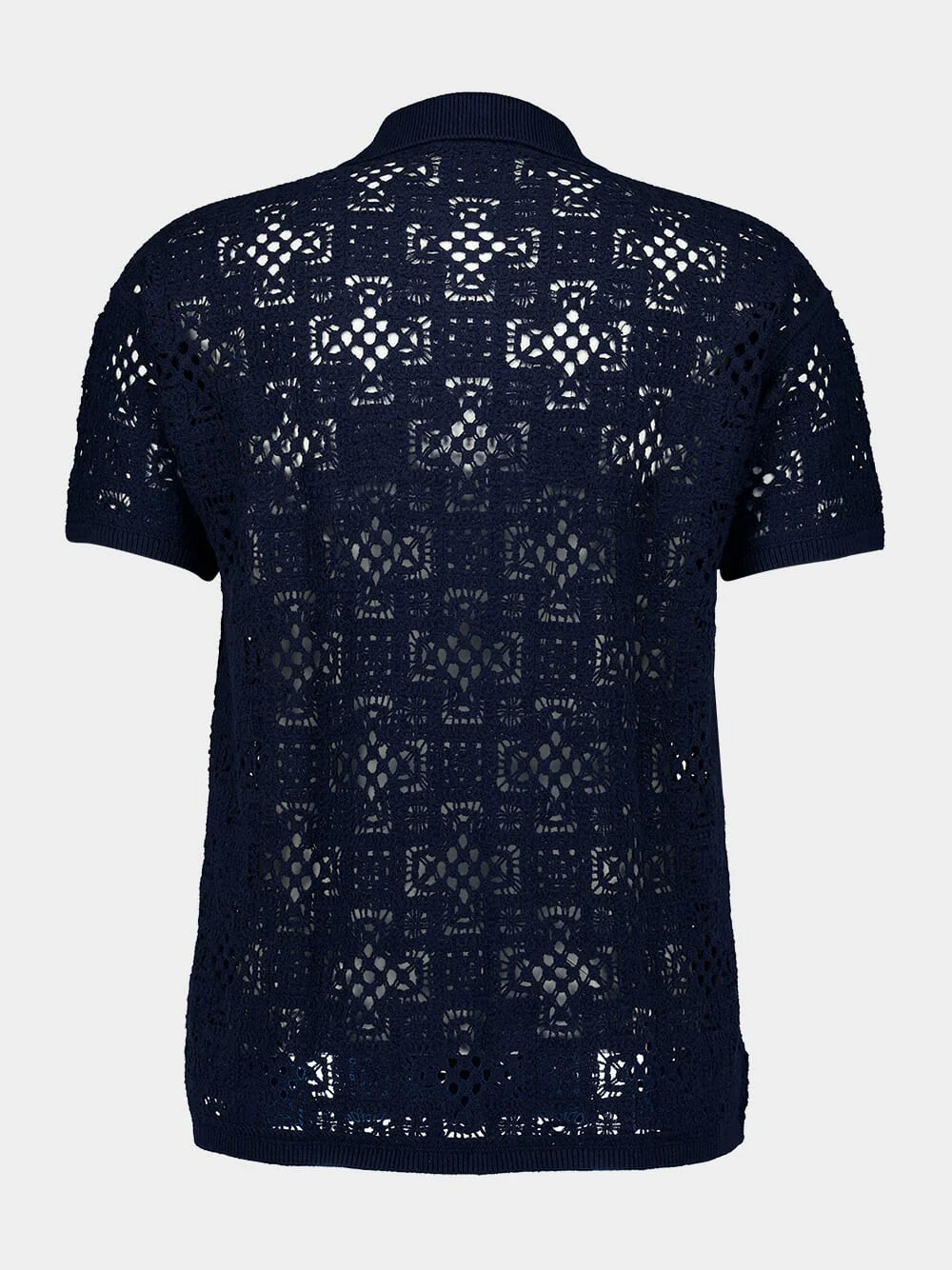 Navy Angra Clube Raul Crochet Cardigan - Image 3