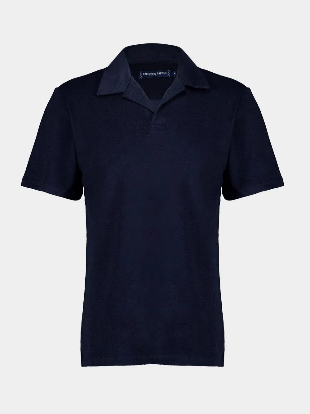 Navy Blue Terry Cotton Polo - Image 2