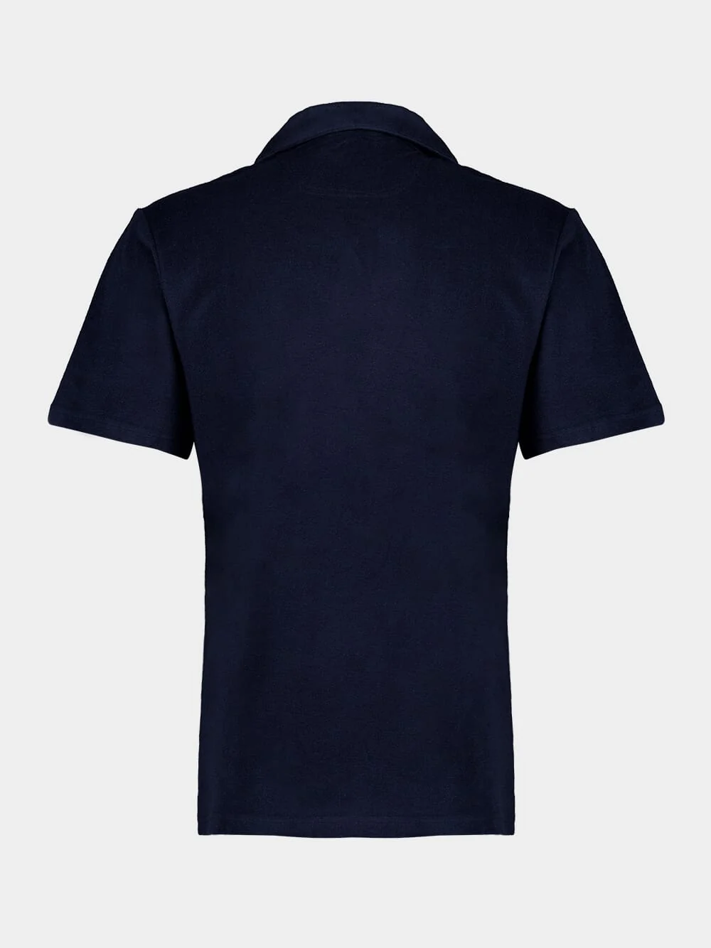 Navy Blue Terry Cotton Polo - Image 3