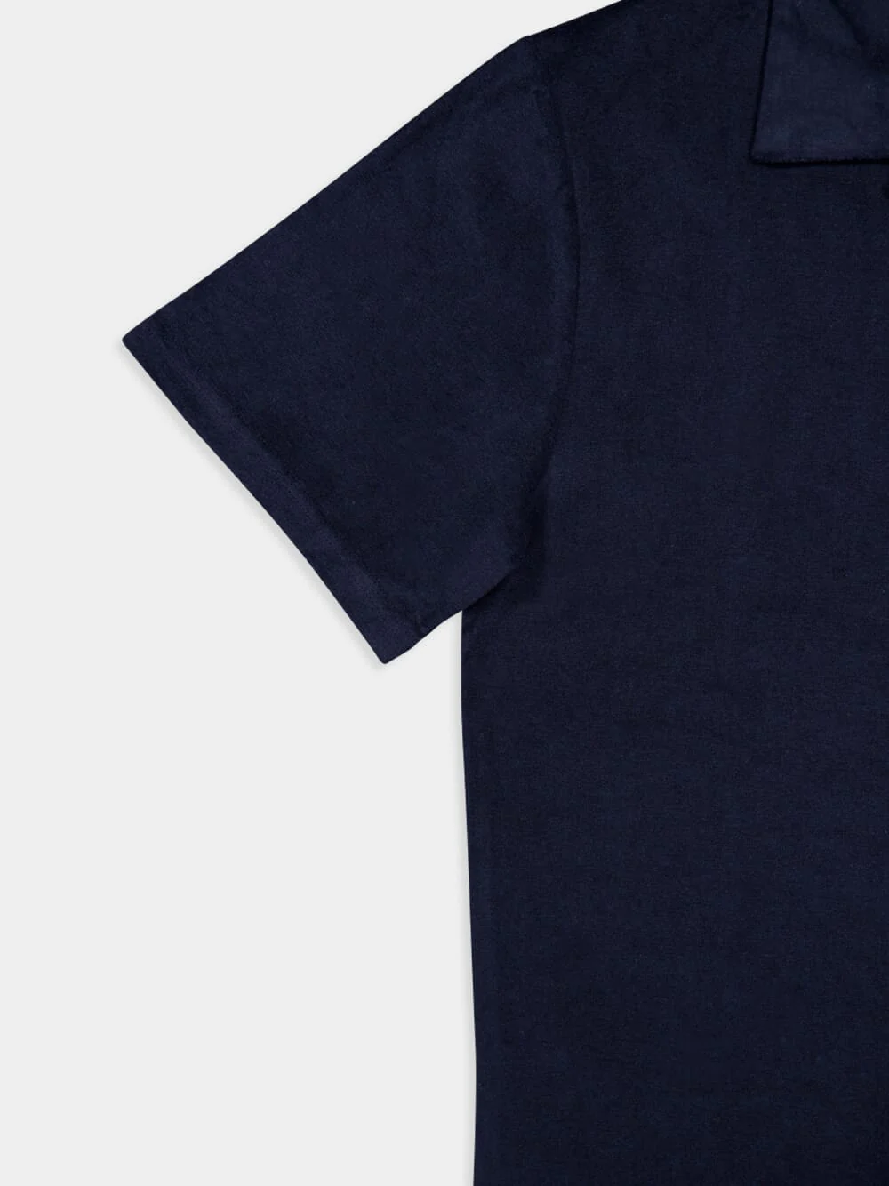 Navy Blue Terry Cotton Polo - Image 5