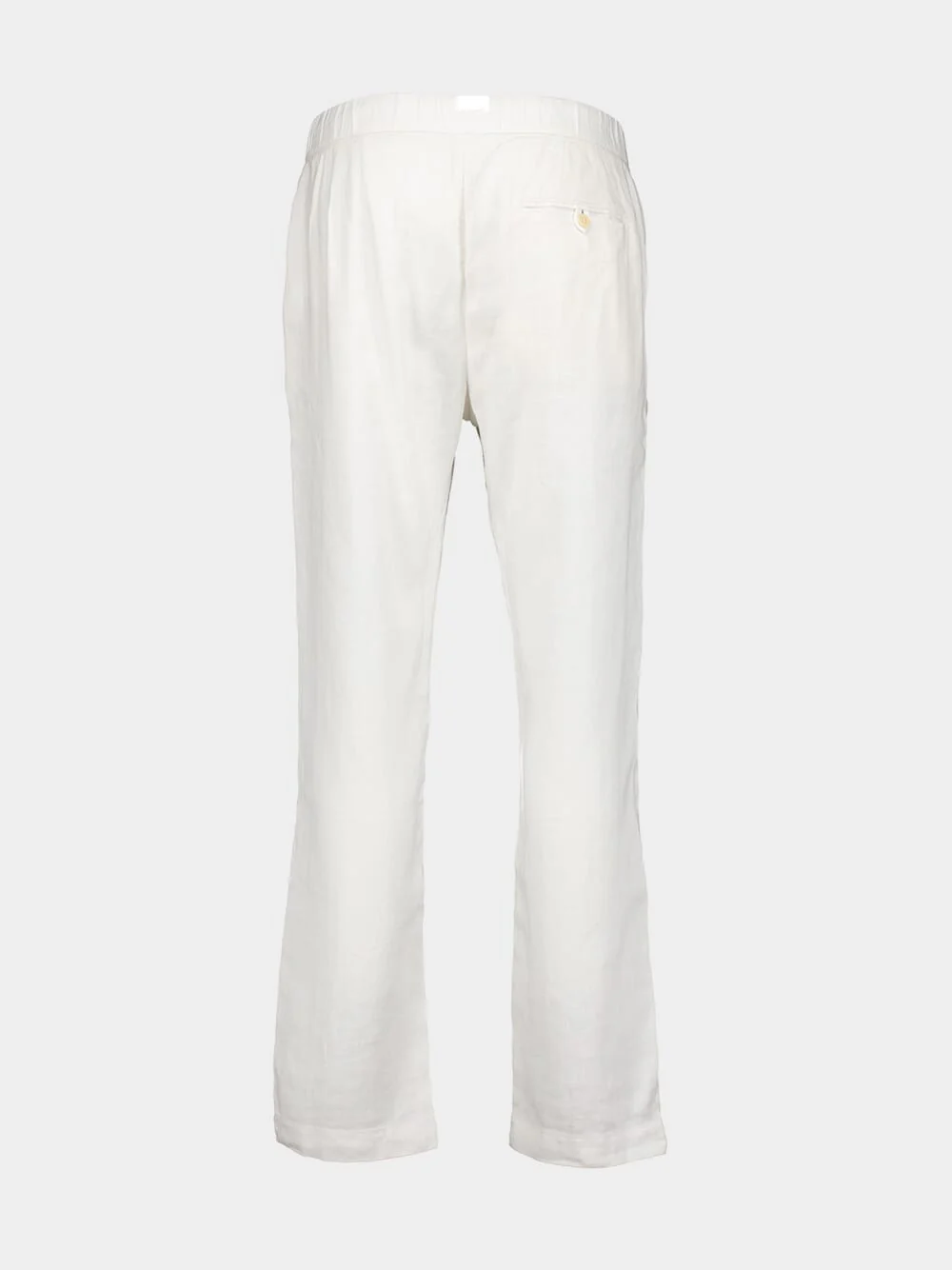 White Oscar Linen Trousers - Image 4
