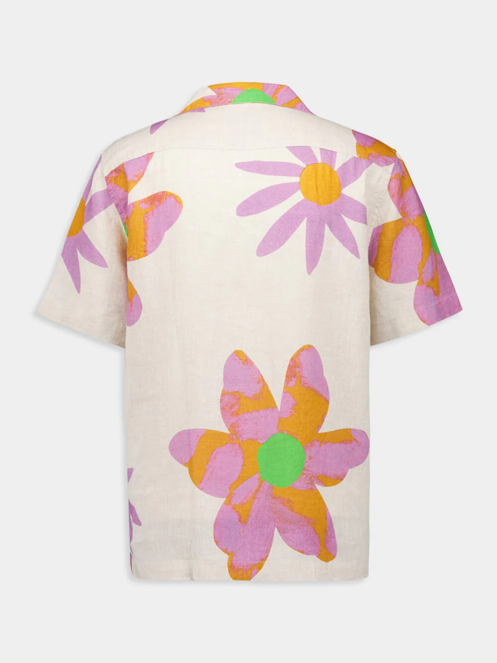 x John Booth Ecru Floral Roberto Linen Shirt - Image 3