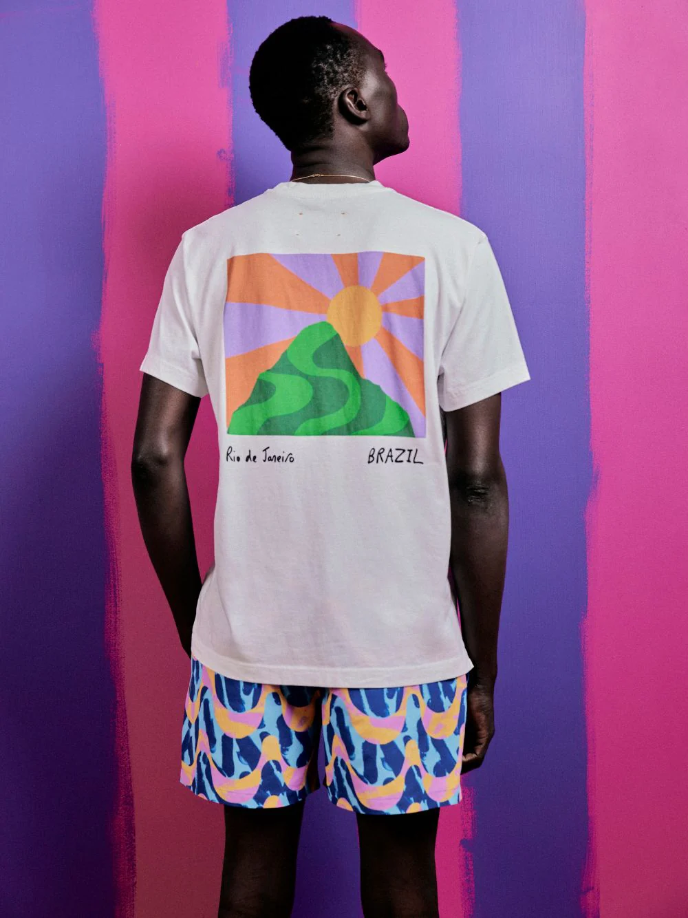 x John Booth Orange Rosa Cotton T-Shirt - Image 3