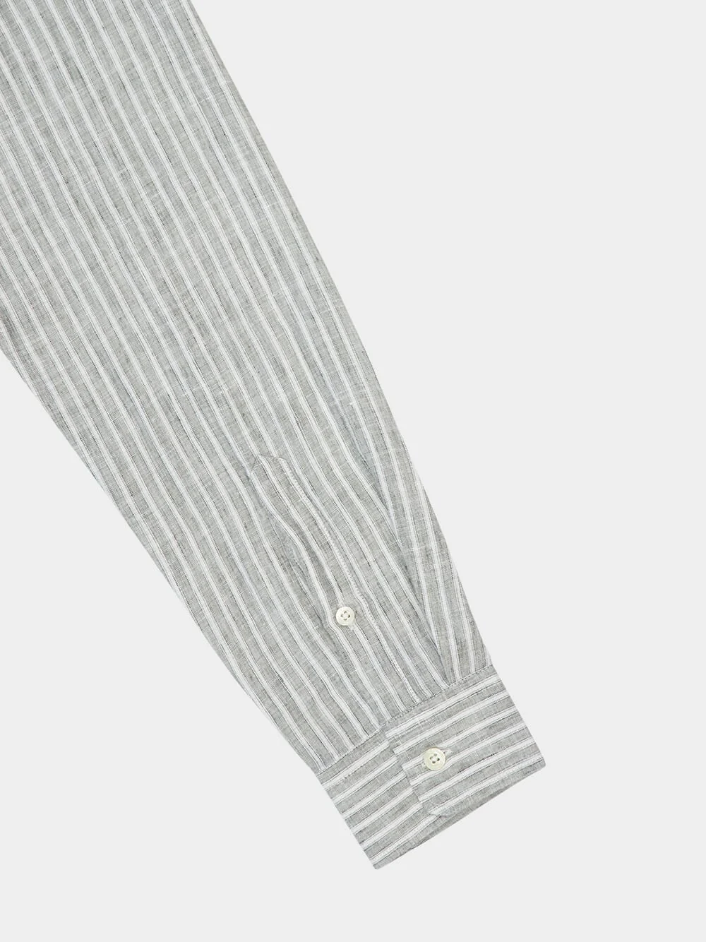 Dark Olive Telles Linen Shirt - Image 4