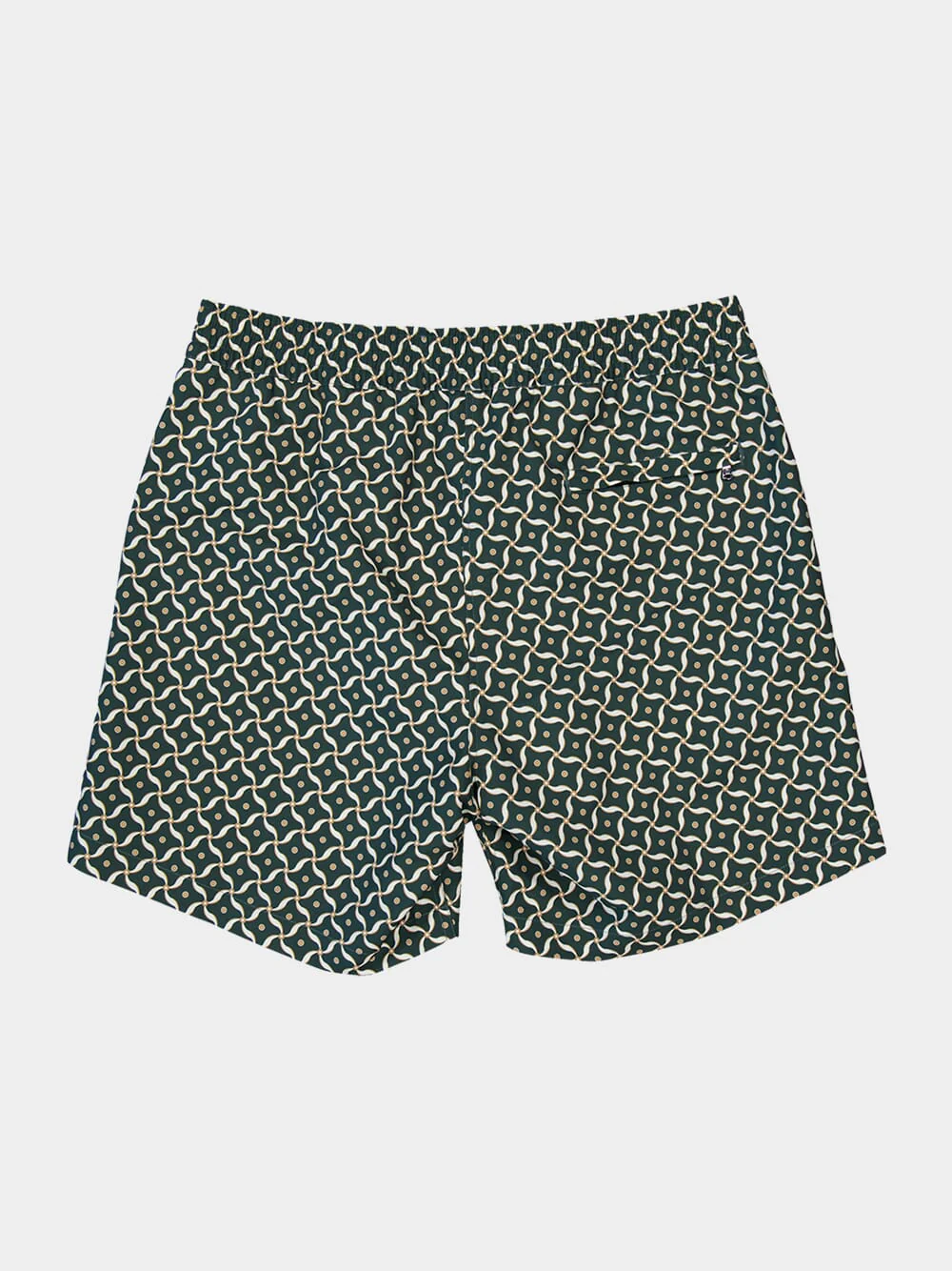 Evergreen and Ivory Porto Lotus Swim Shorts - Image 6