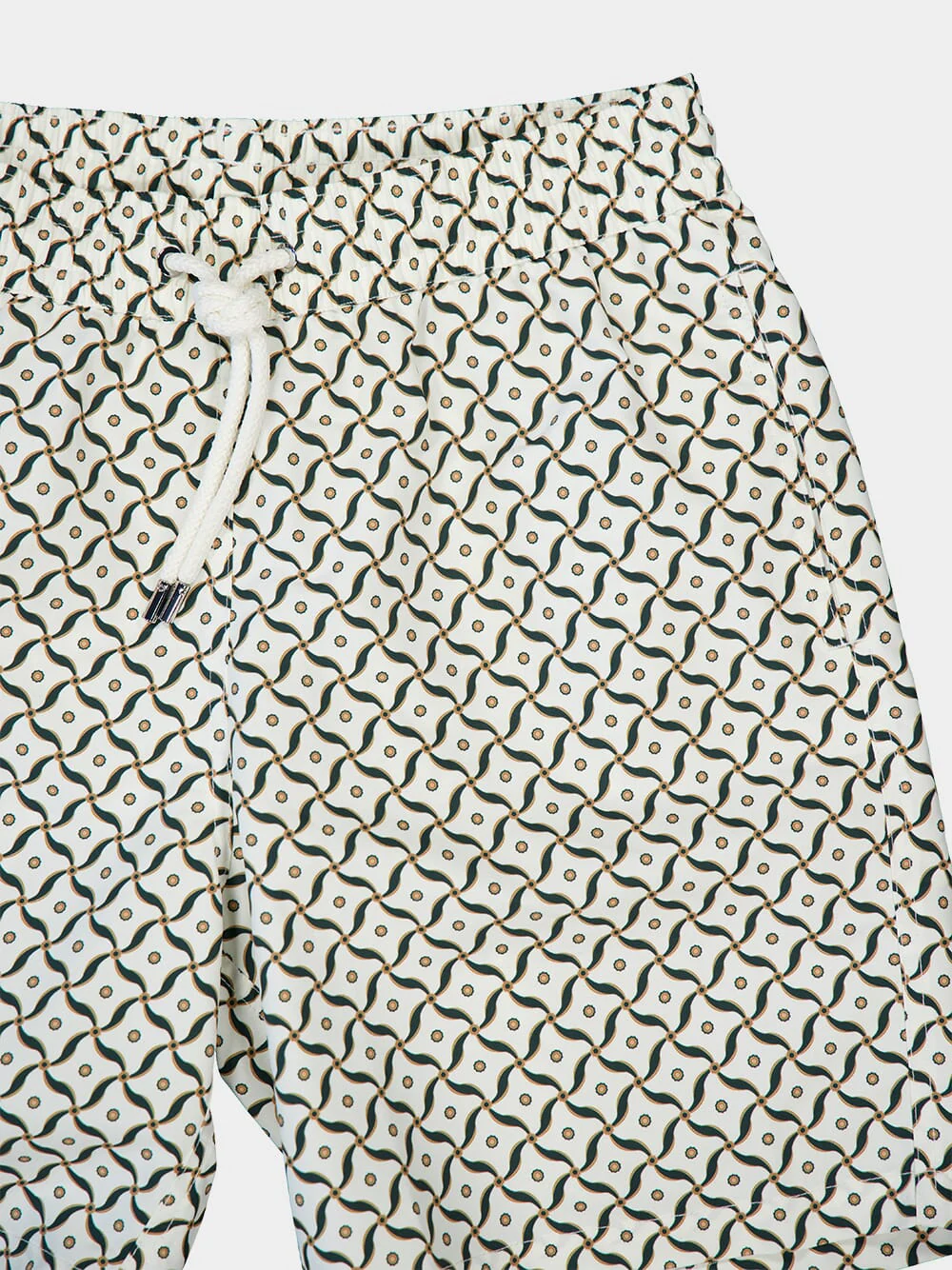 Ivory and Evergreen Santos Lotus Swim Shorts - Image 3