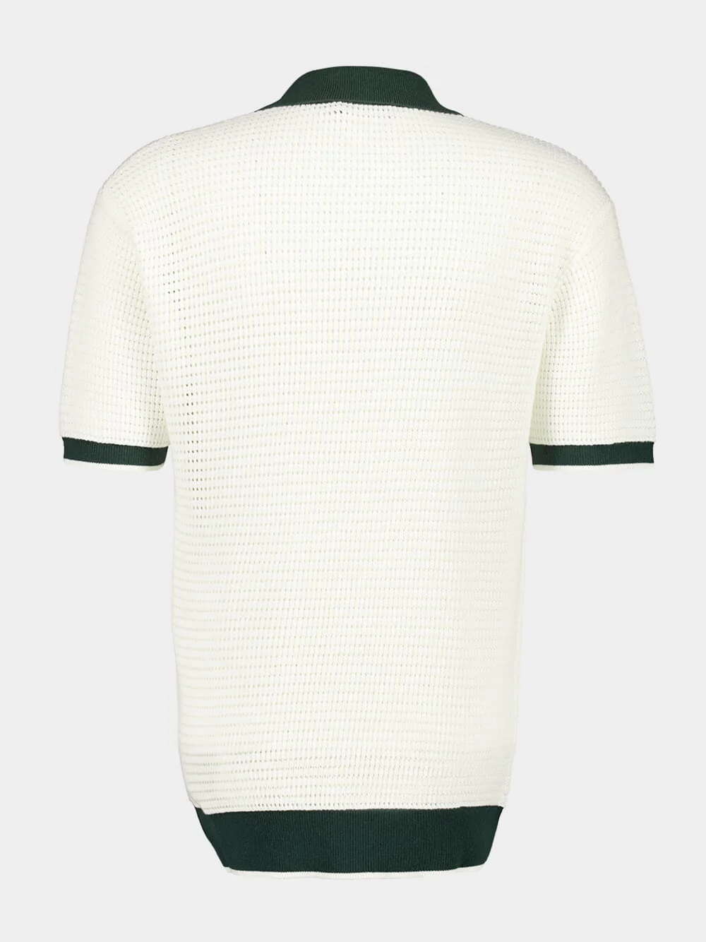Ivory and Evergreen Vidal Cotton Polo - Image 2