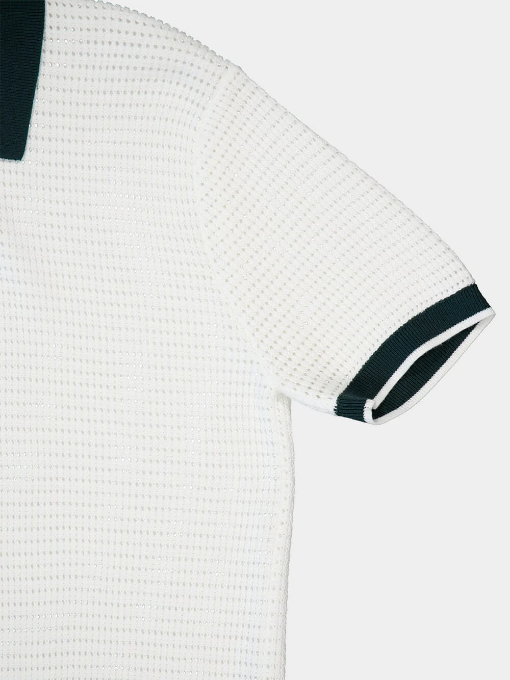 Ivory and Evergreen Vidal Cotton Polo - Image 4
