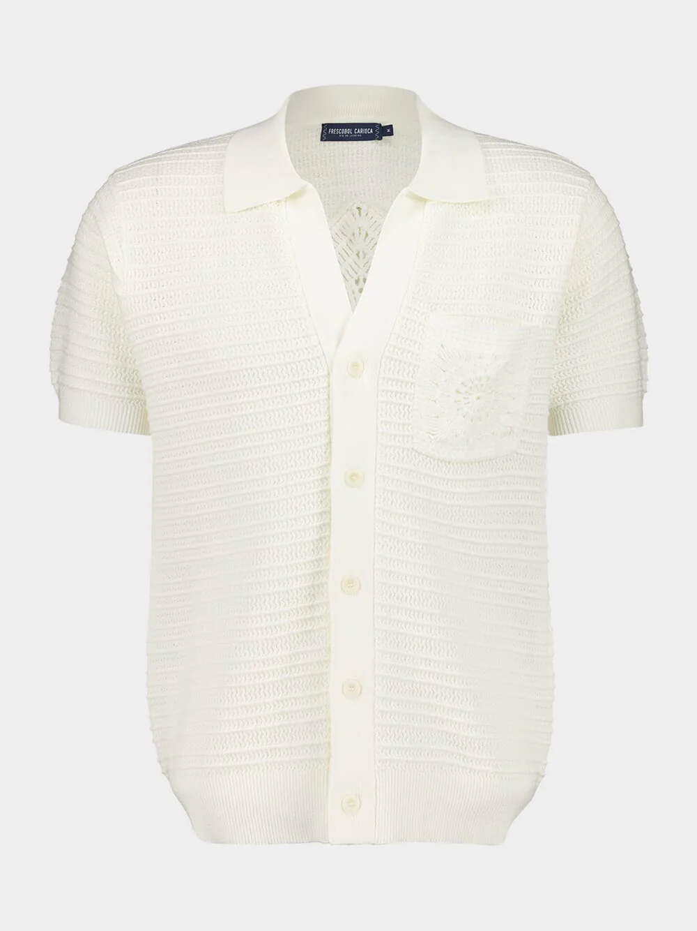 Ivory César Cotton Crochet Cardigan