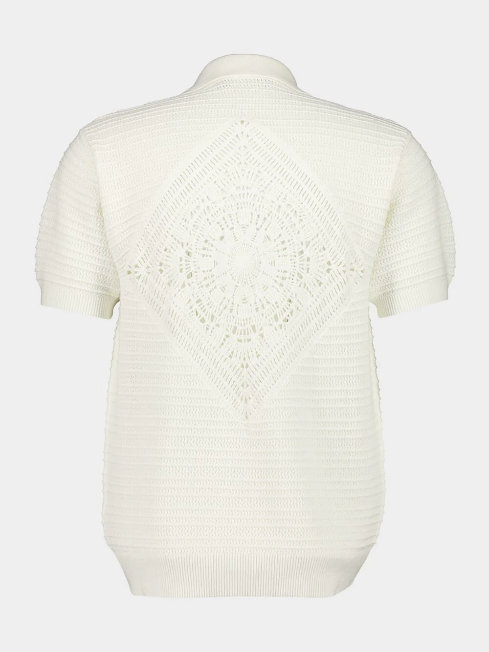 Ivory César Cotton Crochet Cardigan - Image 2