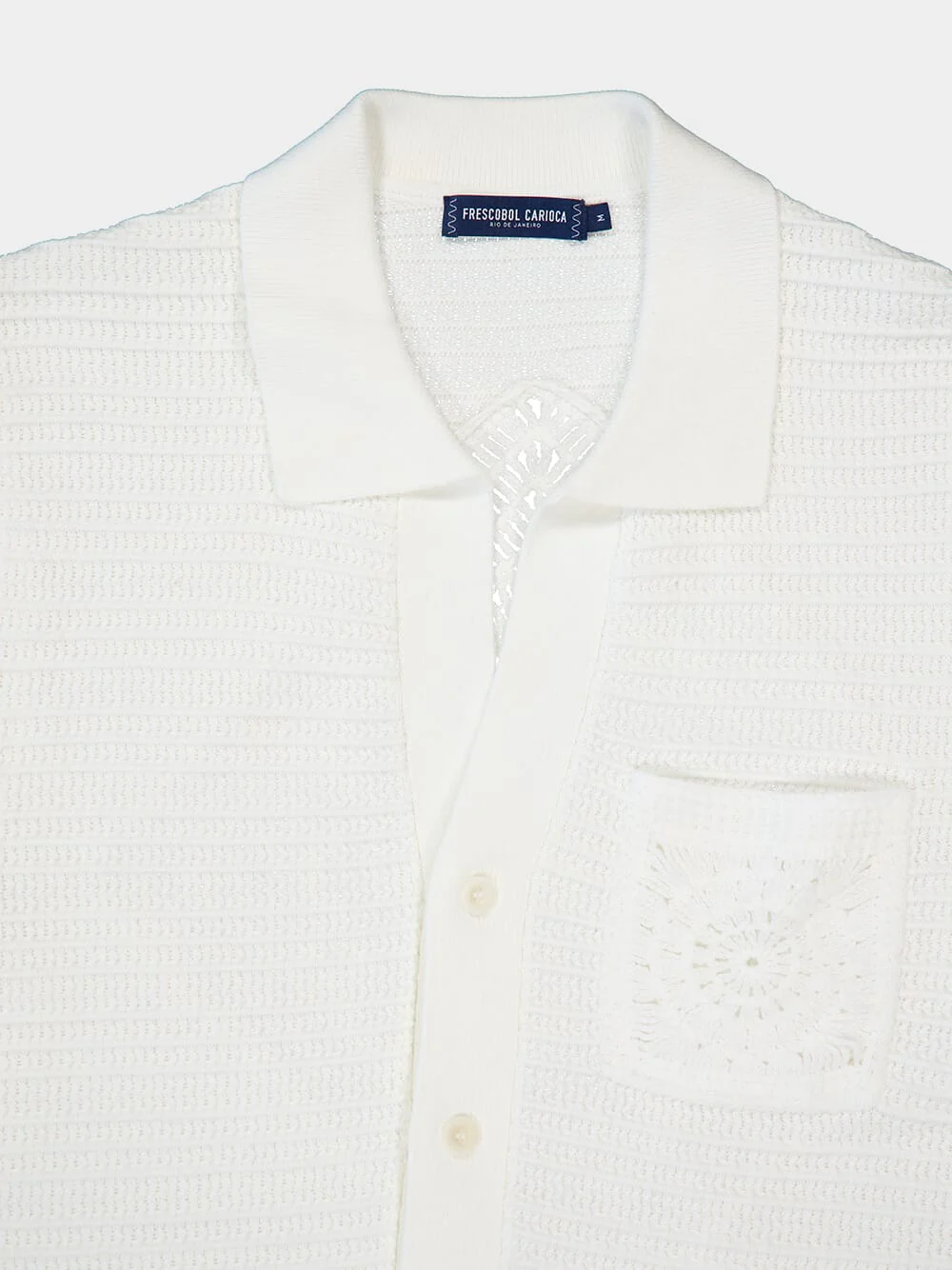 Ivory César Cotton Crochet Cardigan - Image 3