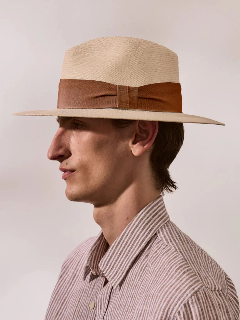 Natural and Brown Rafael Panama Hat