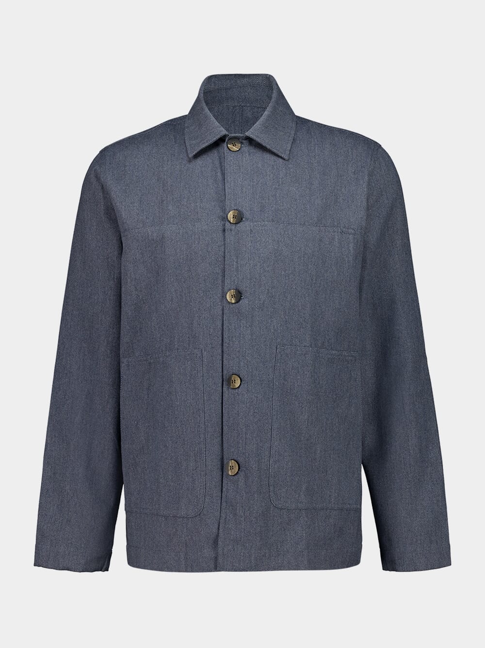 Navy Belford Cotton-Cashmere Jacket