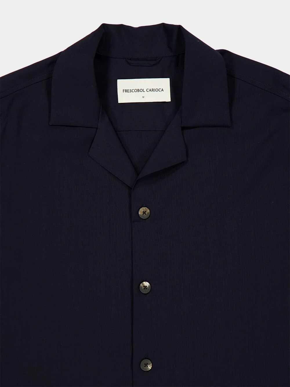 Navy Blue Safra Tropical Wool Shirt - Image 3