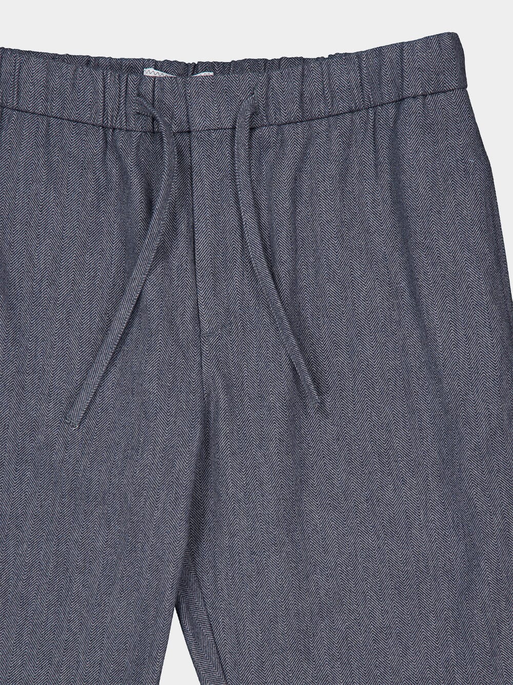 Navy Oscar Cotton-Cashmere Trousers - Image 3