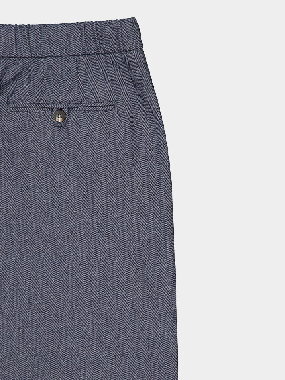 Navy Oscar Cotton-Cashmere Trousers - Image 4