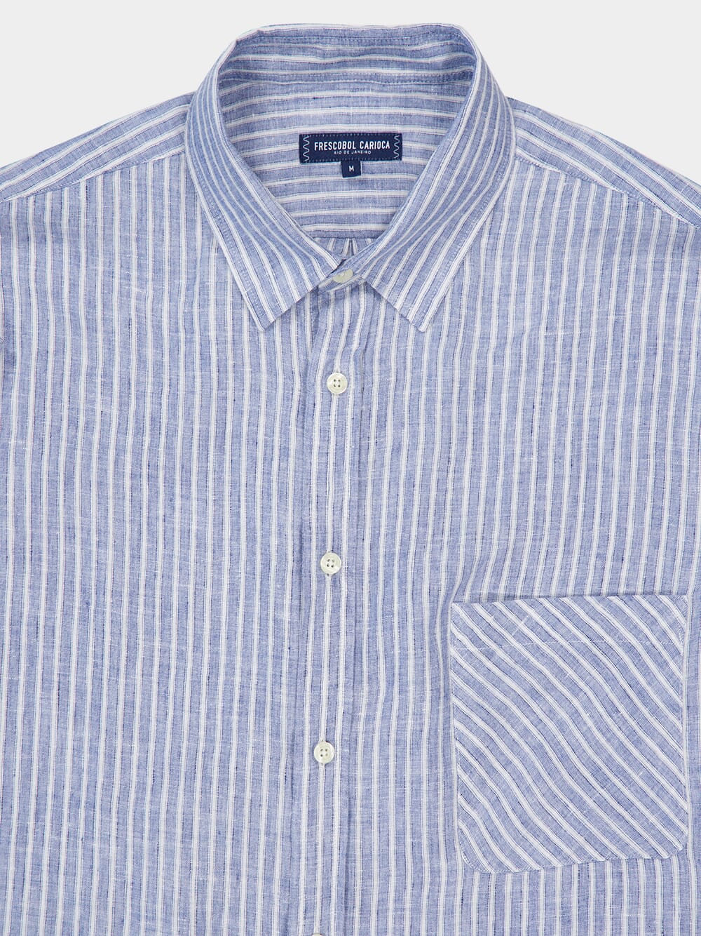 Navy Telles Linen Shirt - Image 3