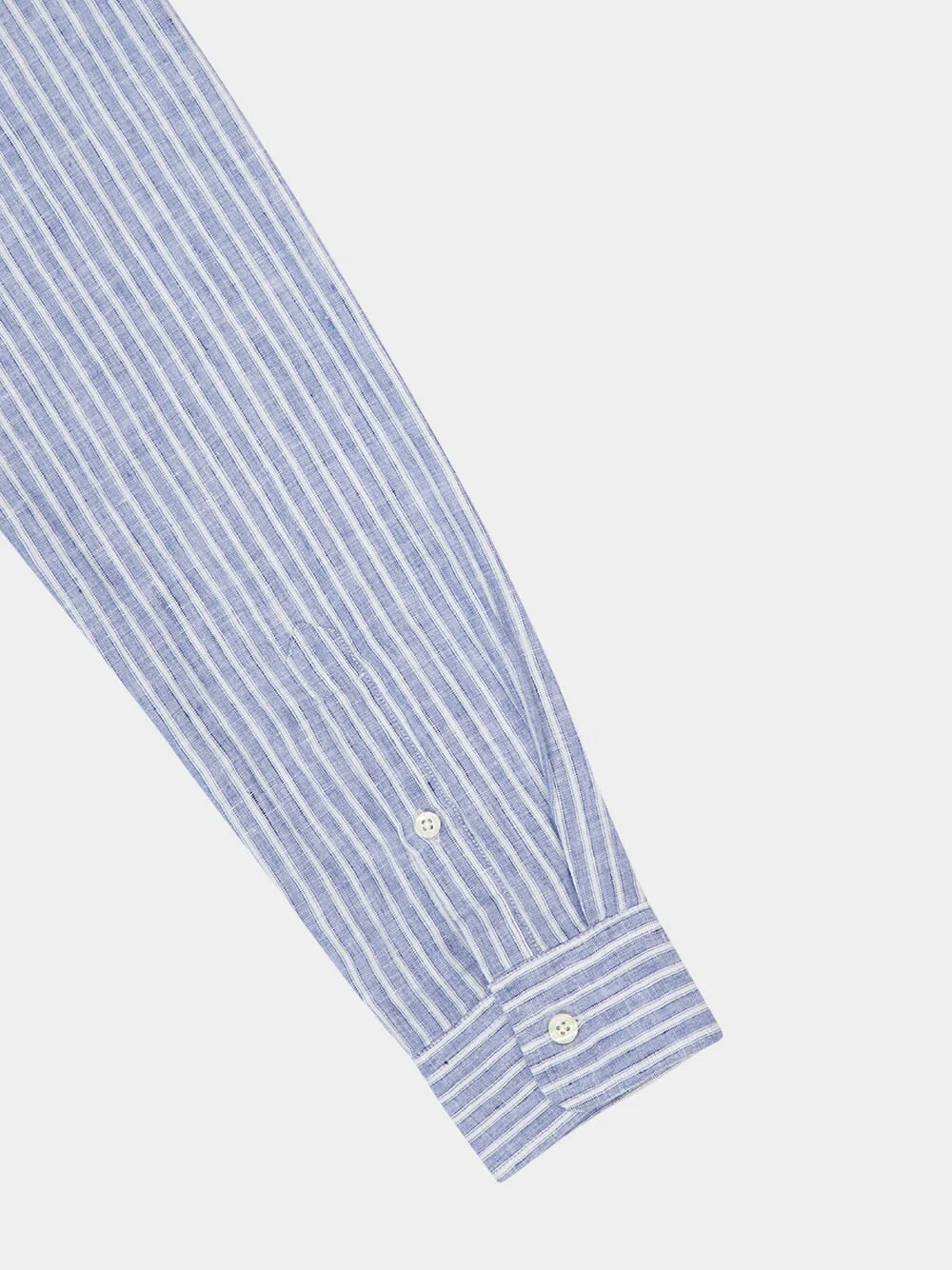 Navy Telles Linen Shirt - Image 4