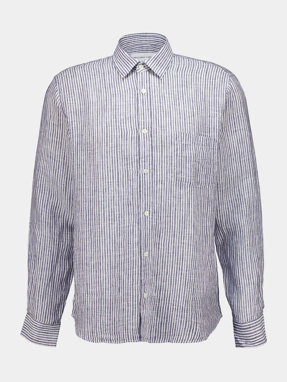 Navy Telles Linen Shirt