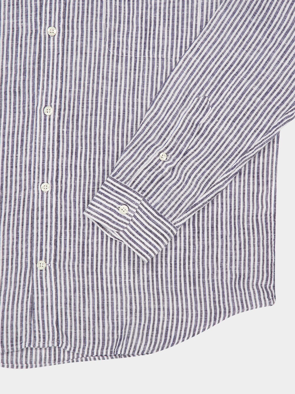 Navy Telles Linen Shirt - Image 4