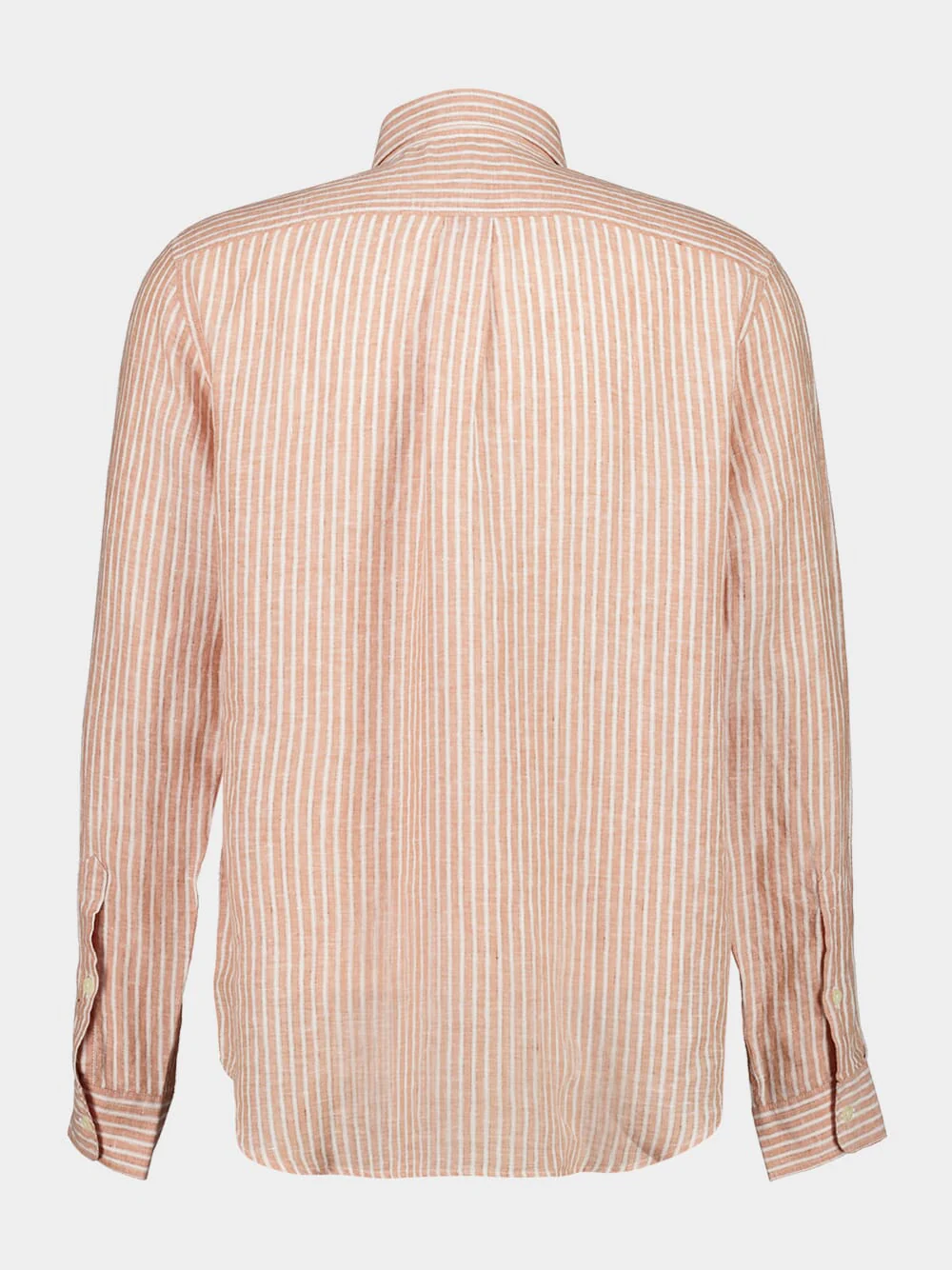 Pale Copper Striped Linen Shirt - Image 2