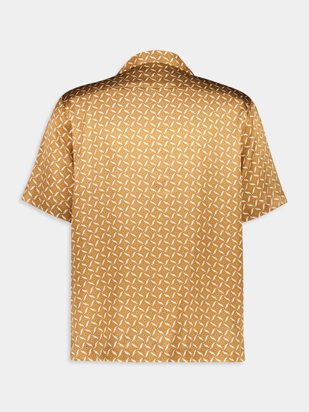 Roberto Almond and Ivory Silk Shirt - Image 2