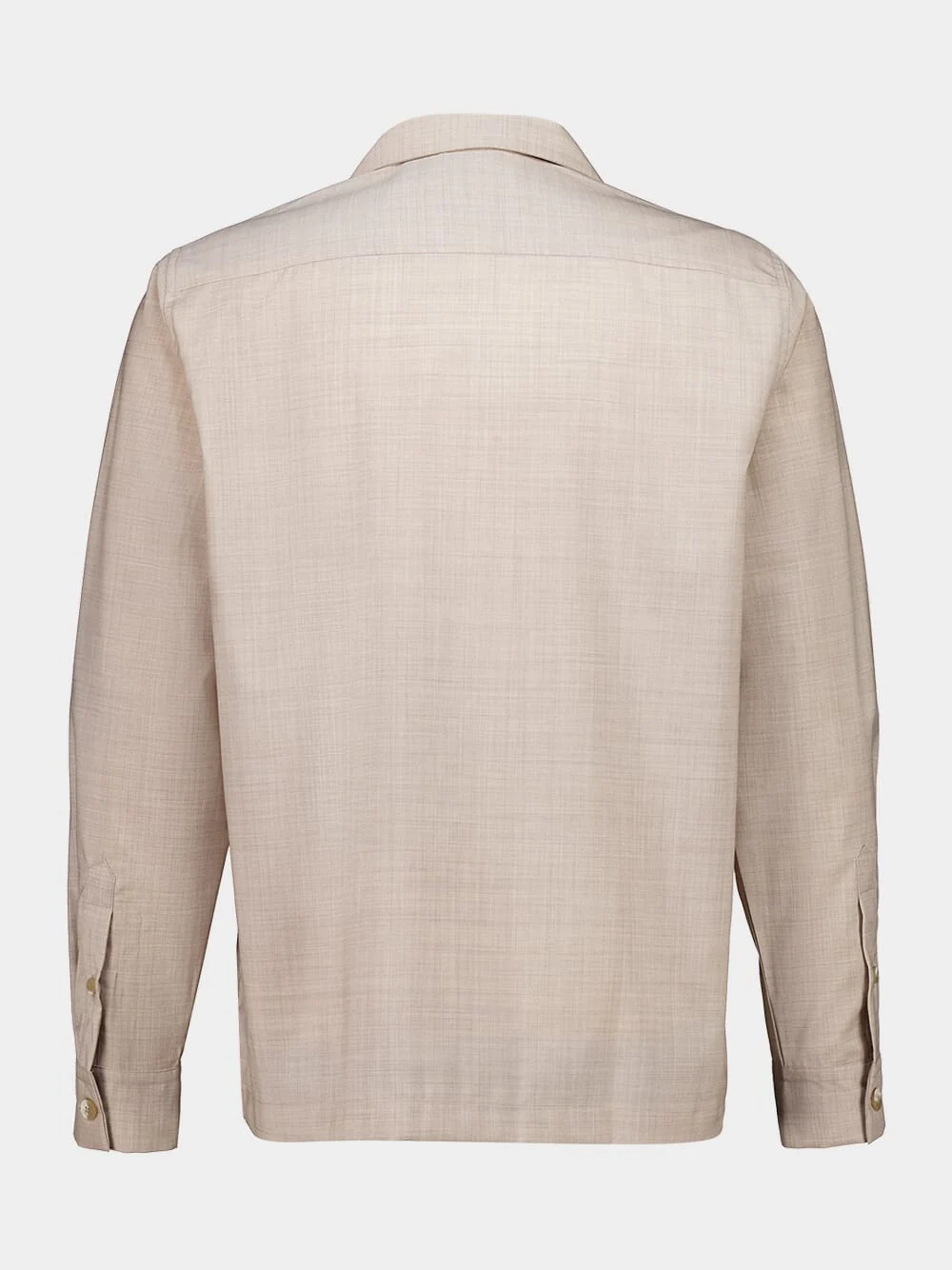 Sand Safra Tropical Wool Shirt - Image 3