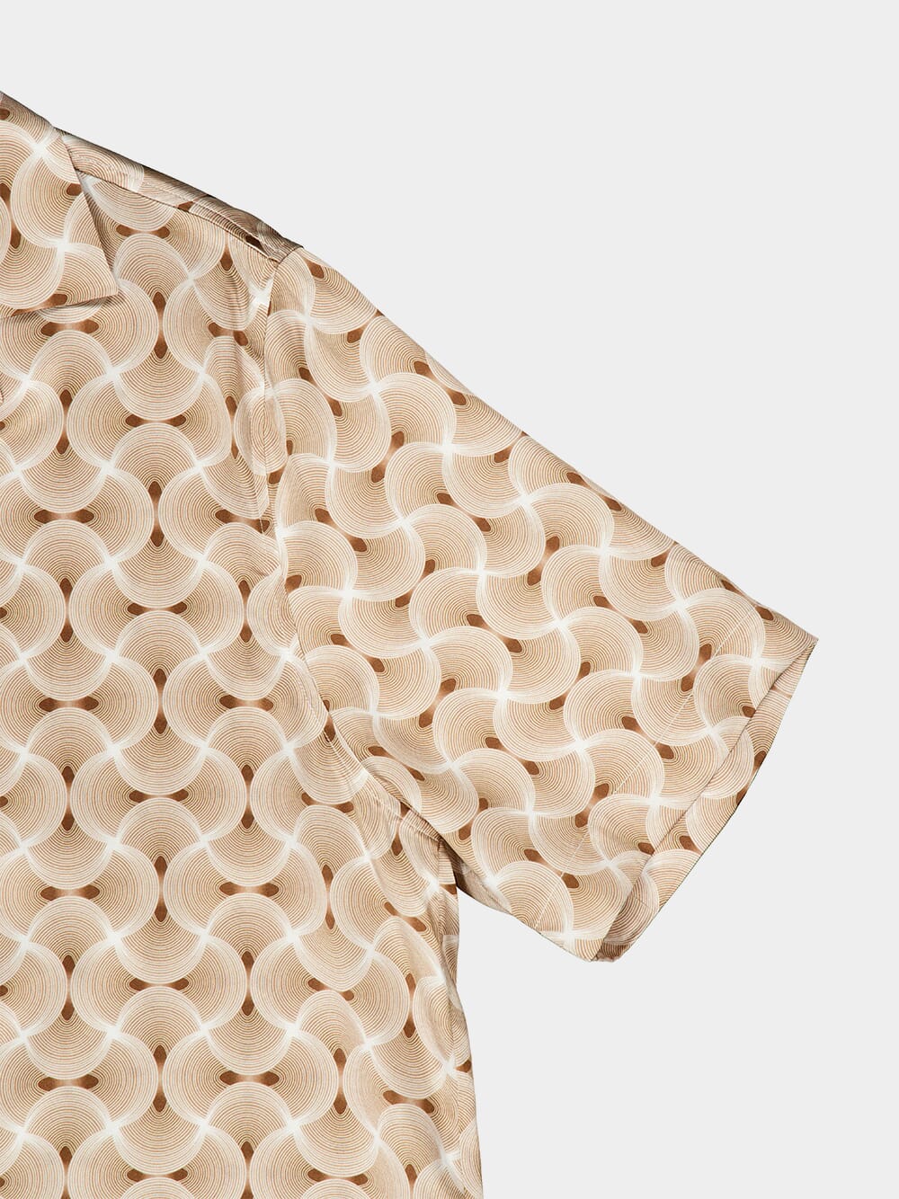 Brown Roberto Silk Printed Shirt - Image 4