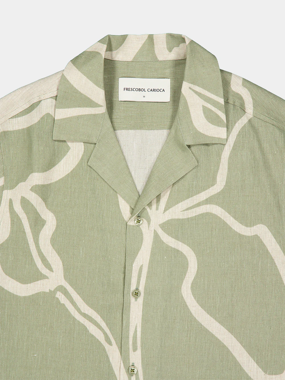 Palm Green Roberto Linen Shirt - Image 3