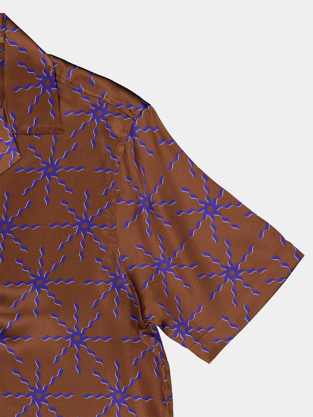 Brown Roberto O Sol Silk Shirt - Image 4