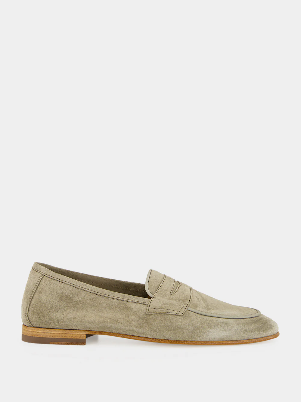 Palm Green Leme Suede Loafers