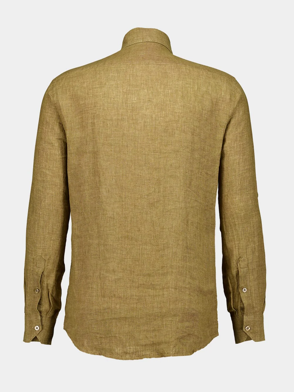 Antonio Khaki Brown Linen Shirt - Image 2