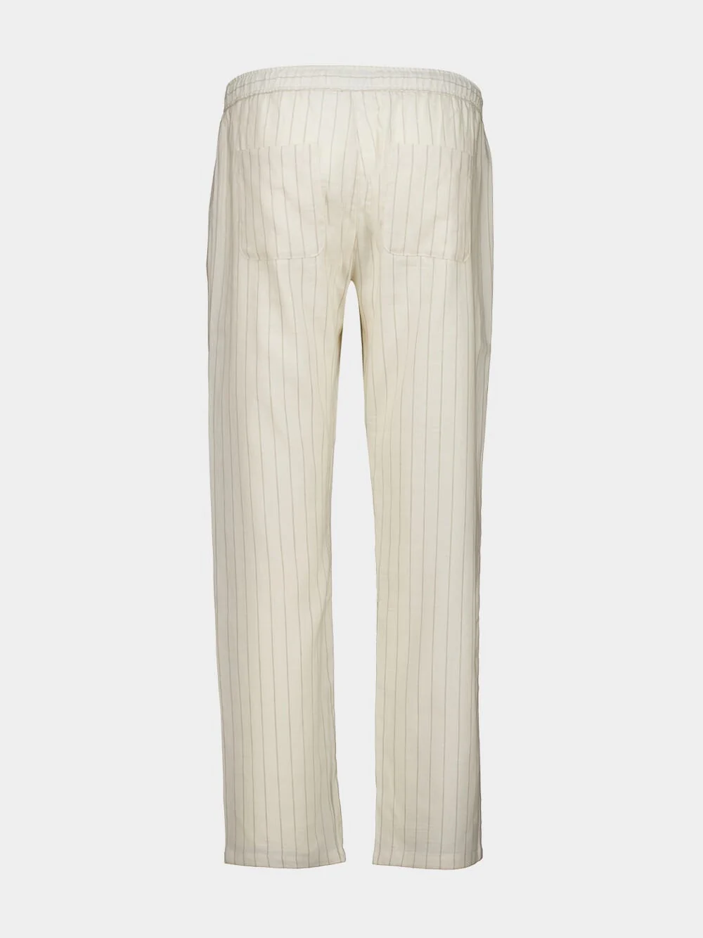 Ivory Pinstripe Drawstring Trousers - Image 2