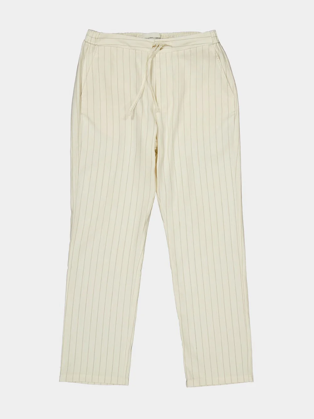 Ivory Pinstripe Drawstring Trousers - Image 5