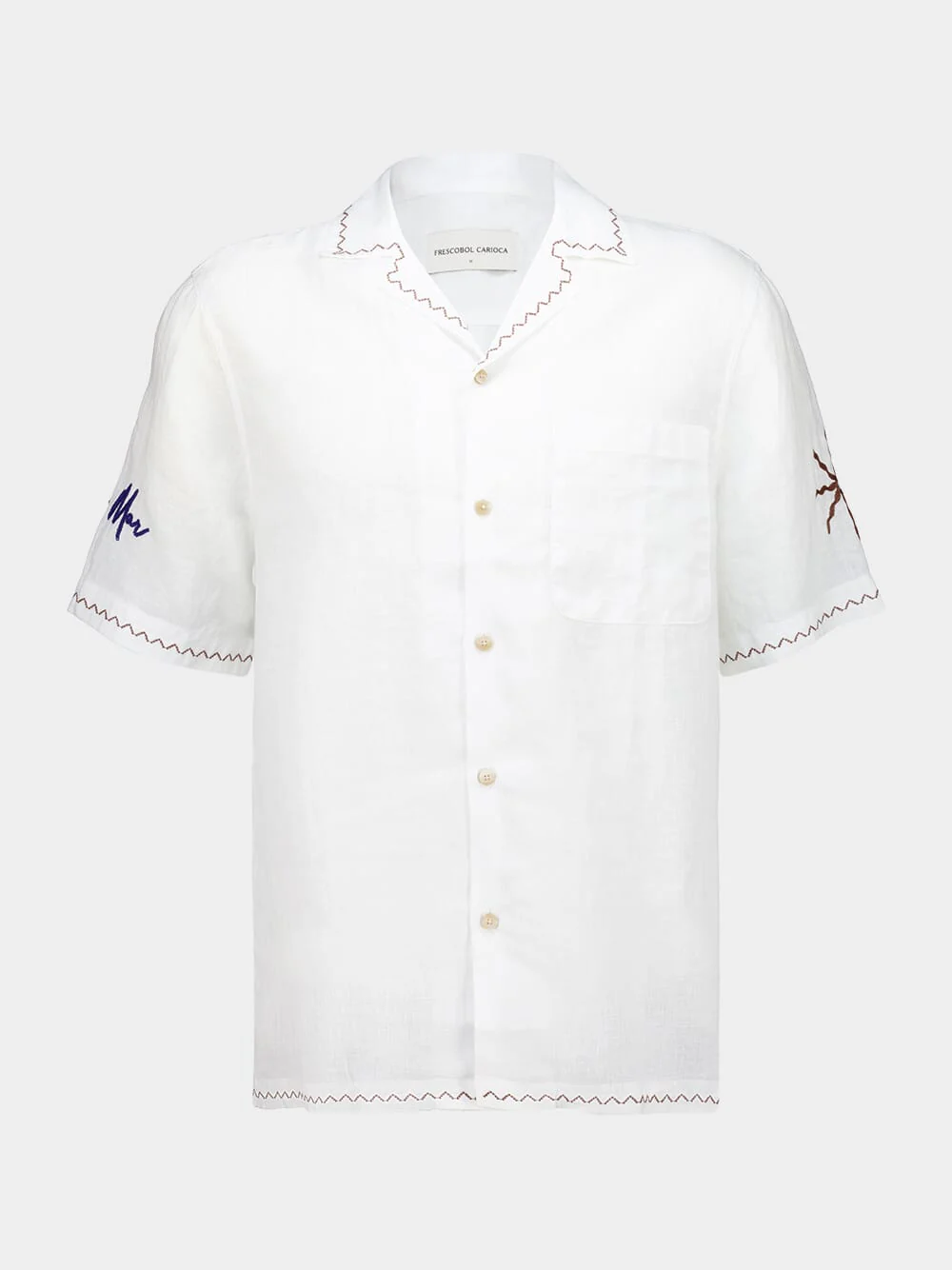 White Alves Embroidered Linen Shirt